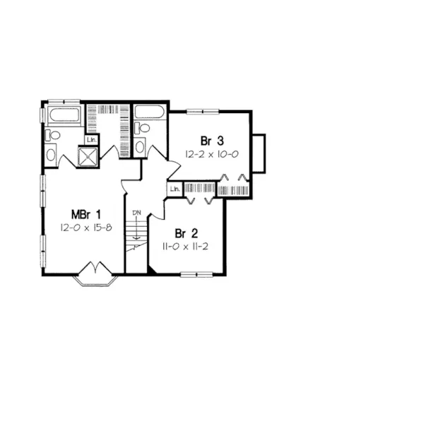 Traditional House Plan Second Floor - Angelica Prairie Style Home 038D-0020 - Search House Plans and More