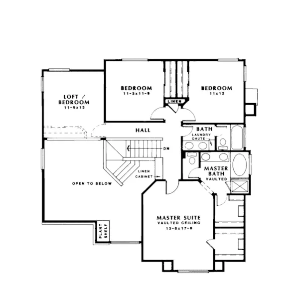 Traditional House Plan Second Floor - Perry Neoclassical Home 038D-0024 - Shop House Plans and More