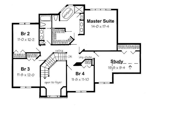 Traditional House Plan Second Floor - Ursula Traditional Home 038D-0030 - Shop House Plans and More
