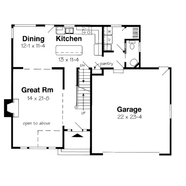 Traditional House Plan First Floor - Bantry Traditional Home 038D-0031 - Search House Plans and More