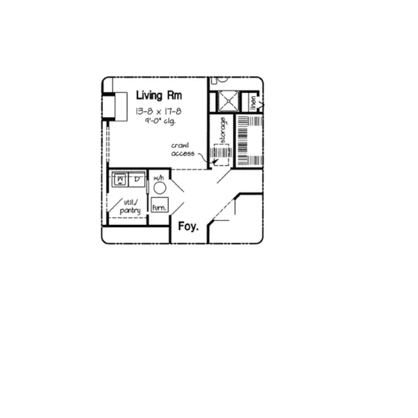 Ranch House Plan Optional Floor Plan - Kistler Country Ranch Home 038D-0034 - Search House Plans and More