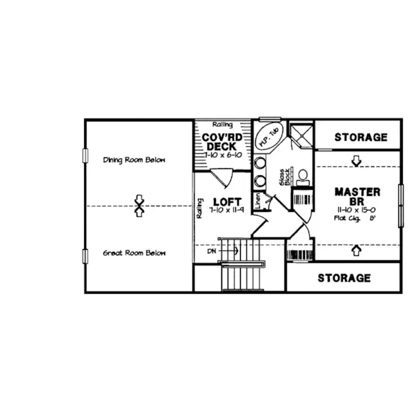 Lake House Plan Second Floor - Ashcroft Waterfront Home 038D-0035 - Search House Plans and More