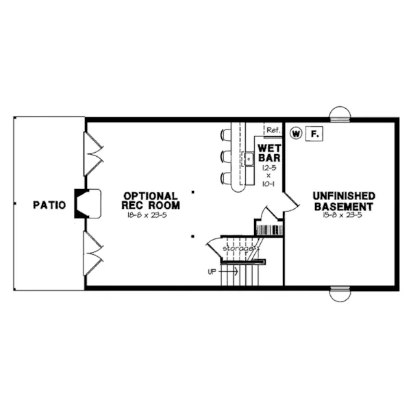 Lake House Plan Lower Level Floor - Ashcroft Waterfront Home 038D-0035 - Search House Plans and More