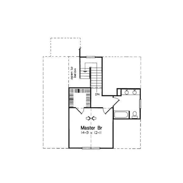 Bungalow House Plan Second Floor - Amber Place Country Farmhouse 038D-0036 - Search House Plans and More