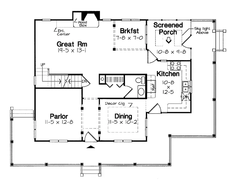 Farmhouse Plan First Floor - Delmenhorst Victorian Home 038D-0044 - Search House Plans and More