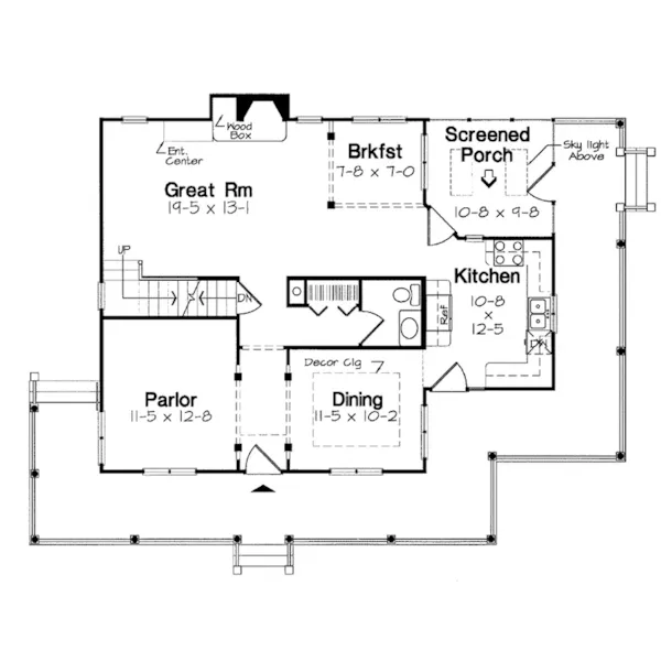 Southern House Plan First Floor - Delmenhorst Victorian Home 038D-0044 - Search House Plans and More