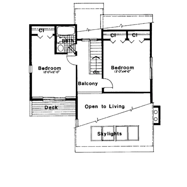 Cabin & Cottage House Plan Second Floor - Madrina Cabin Cottage Home 038D-0047 - Shop House Plans and More