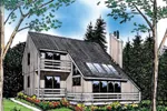 Modern House Plan Front Image - Madrina Cabin Cottage Home 038D-0047 - Shop House Plans and More