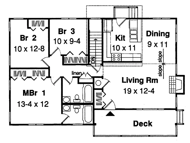Mountain House Plan First Floor - Huntleigh Woods Country Home 038D-0048 - Search House Plans and More