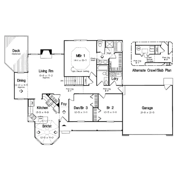 Victorian House Plan First Floor - Mayra Victorian Ranch Home 038D-0050 - Shop House Plans and More