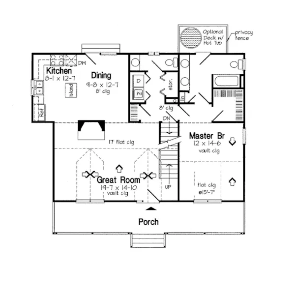 Farmhouse Plan First Floor - Claverach Country Home 038D-0054 - Search House Plans and More