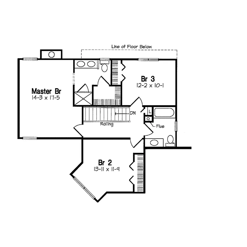 Country House Plan Second Floor - Brockville Farmhouse 038D-0055 - Search House Plans and More