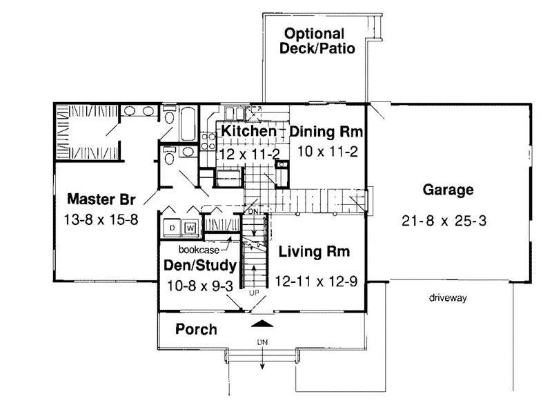 Traditional House Plan First Floor - Andre Country Home 038D-0056 - Search House Plans and More
