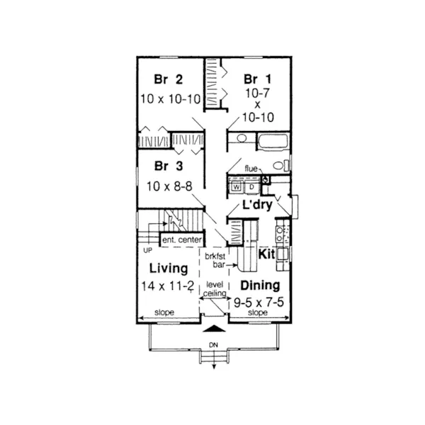 Country House Plan First Floor - Link Hollow Cottage Home 038D-0058 - Shop House Plans and More