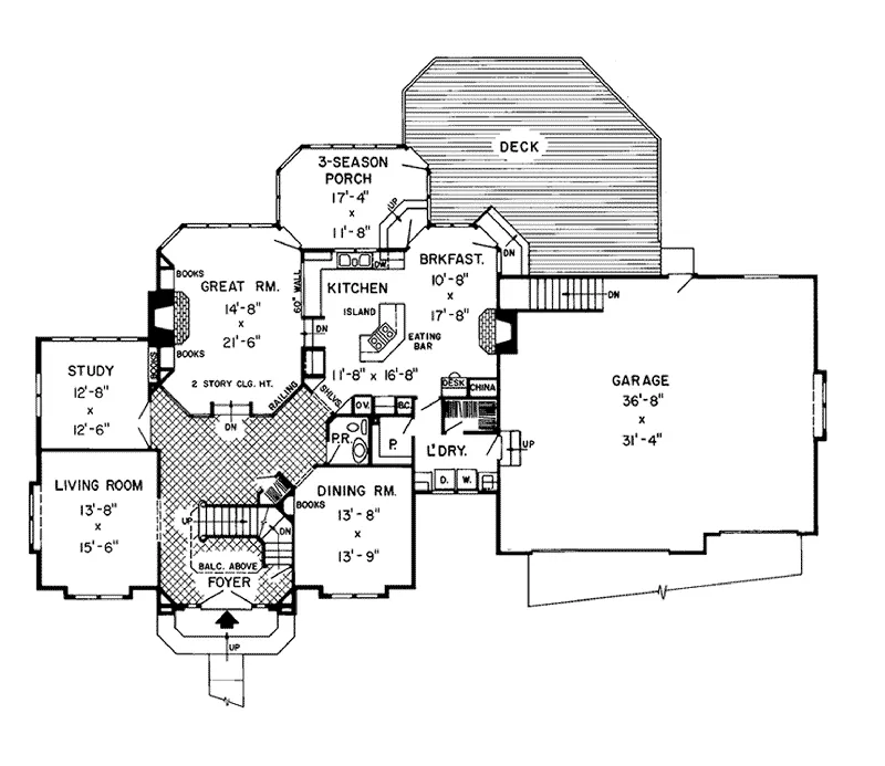 Traditional House Plan First Floor - Prima Hill Sunbelt Luxury Home 038D-0062 - Shop House Plans and More