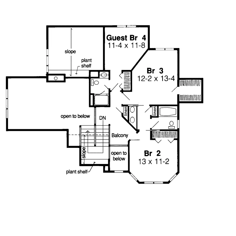 Traditional House Plan Second Floor - Serena Hill Country Farmhouse 038D-0065 - Shop House Plans and More