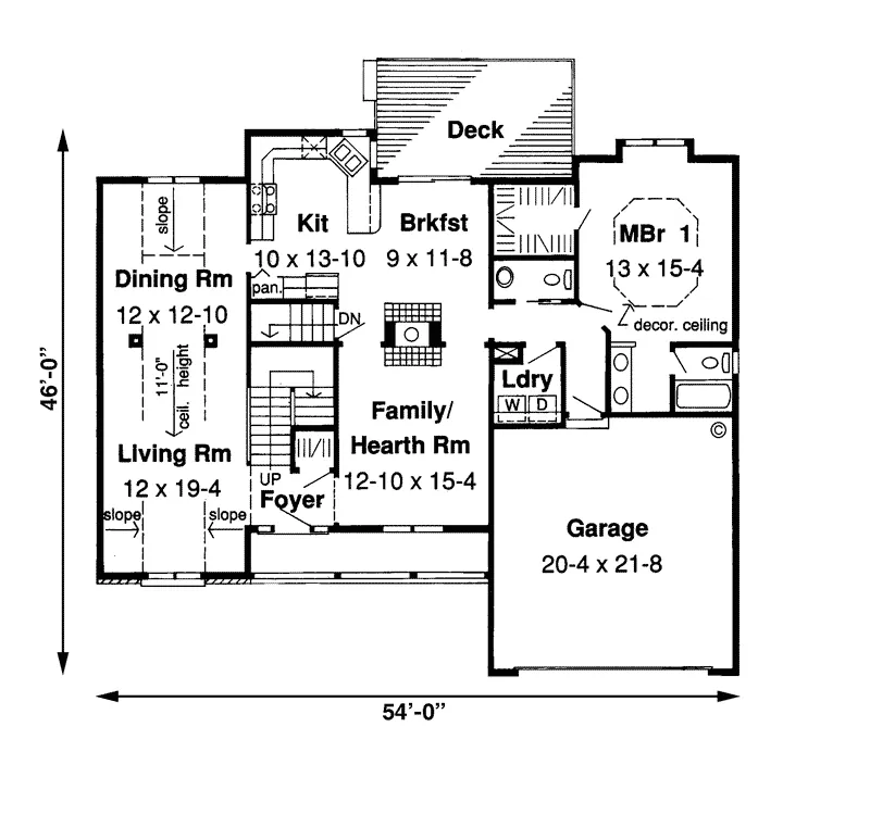 Country House Plan First Floor - Wrigley Traditional Home 038D-0066 - Shop House Plans and More