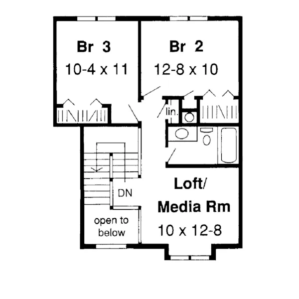 Traditional House Plan Second Floor - Wrigley Traditional Home 038D-0066 - Shop House Plans and More