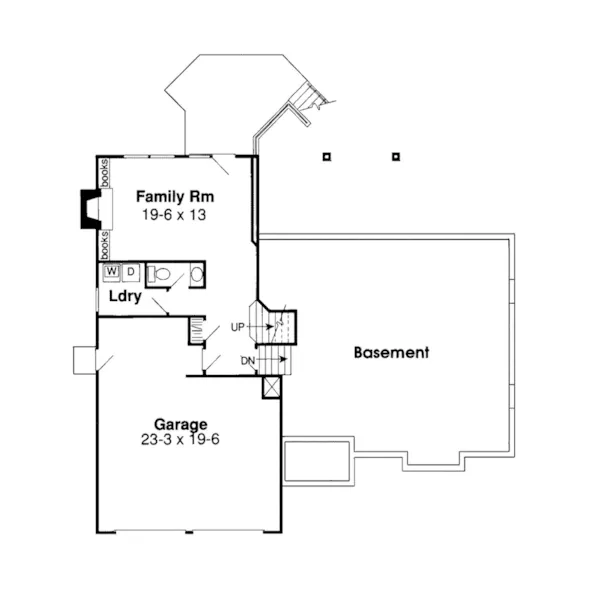 Traditional House Plan Lower Level Floor - Oxborough Craftsman Home 038D-0068 - Shop House Plans and More