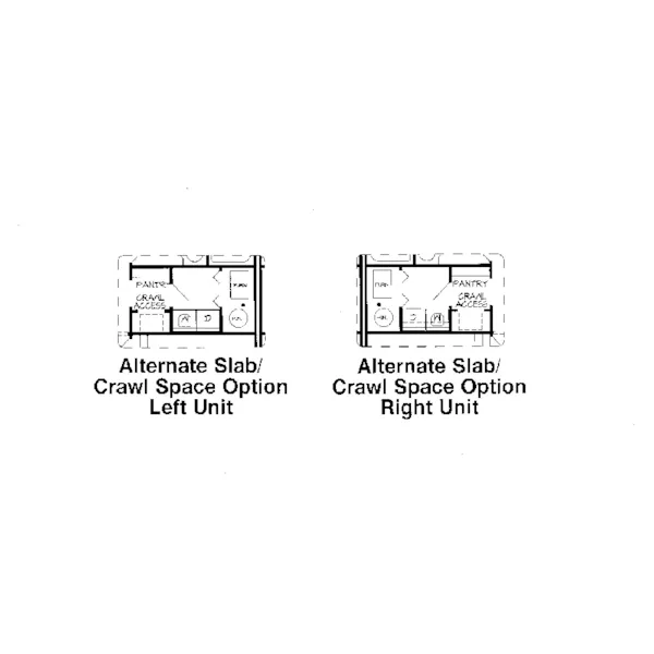 Multi-Family House Plan Optional Floor Plan - Arrington Traditional Duplex 038D-0072 - Search House Plans and More