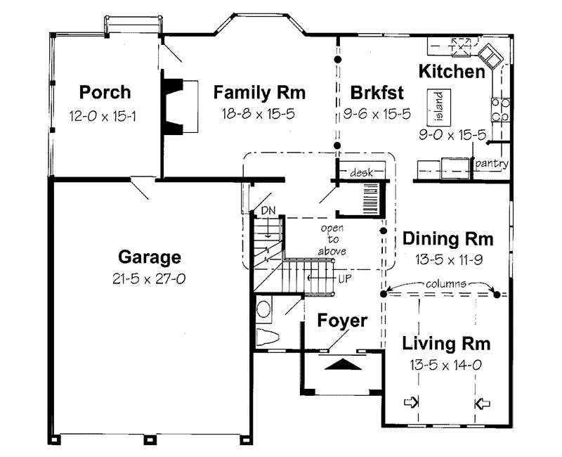Sunbelt House Plan First Floor - Marjani European Home 038D-0075 - Shop House Plans and More