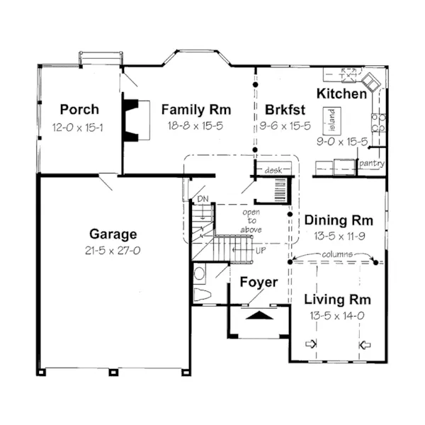 Sunbelt House Plan First Floor - Marjani European Home 038D-0075 - Shop House Plans and More