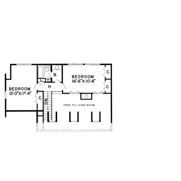 Traditional House Plan Second Floor - Mohala Ranch Home 038D-0077 - Shop House Plans and More