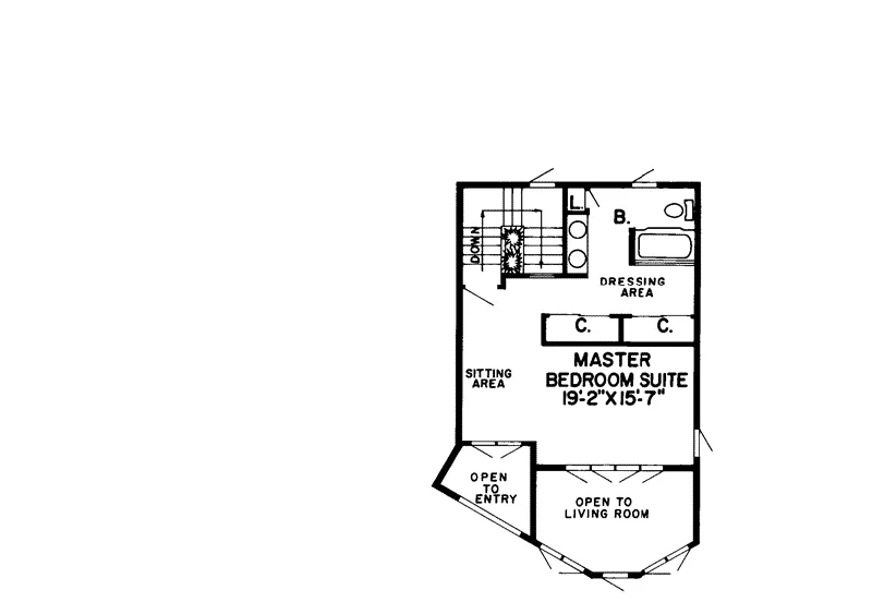 Mountain House Plan Second Floor - Heathfield  Mountain Home 038D-0078 - Search House Plans and More