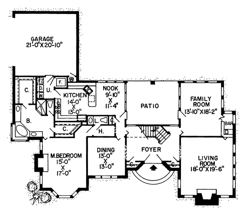 Country French House Plan First Floor - Emery Luxury Home 038D-0079 - Search House Plans and More