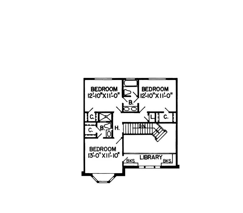 European House Plan Second Floor - Emery Luxury Home 038D-0079 - Search House Plans and More