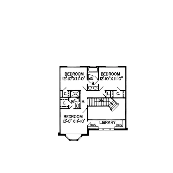 European House Plan Second Floor - Emery Luxury Home 038D-0079 - Search House Plans and More