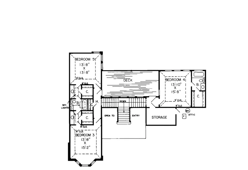Traditional House Plan Second Floor - Radford Pass Luxury Home 038D-0080 - Shop House Plans and More