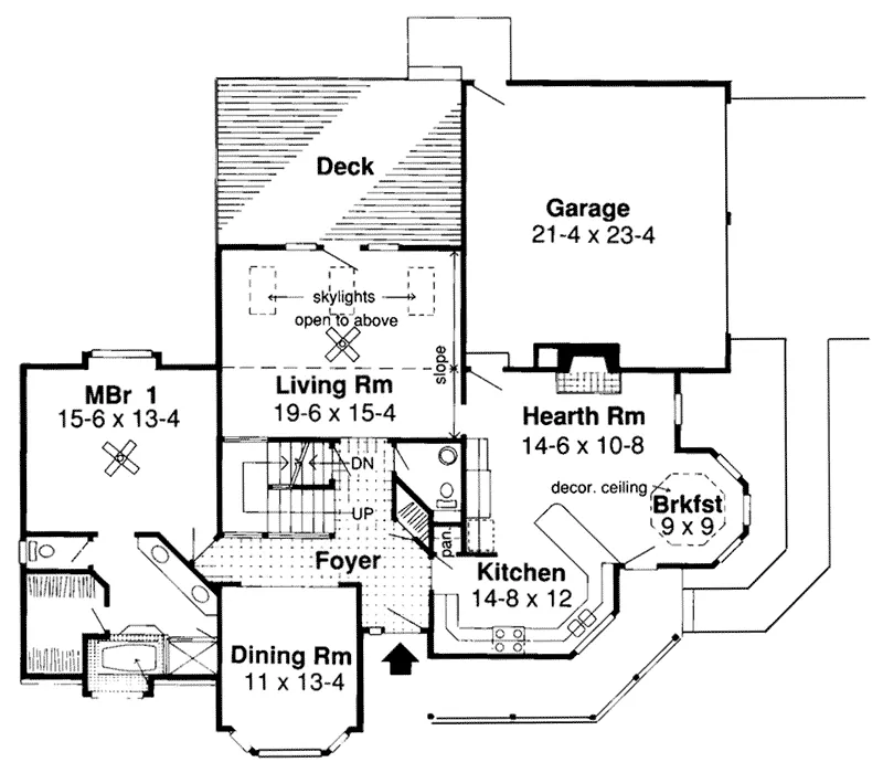 Victorian House Plan First Floor - Beechcraft Victorian Home 038D-0085 - Search House Plans and More