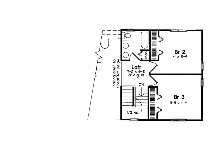 A-Frame House Plan Second Floor - Log Trail Rustic A-Frame Home 038D-0088 - Shop House Plans and More