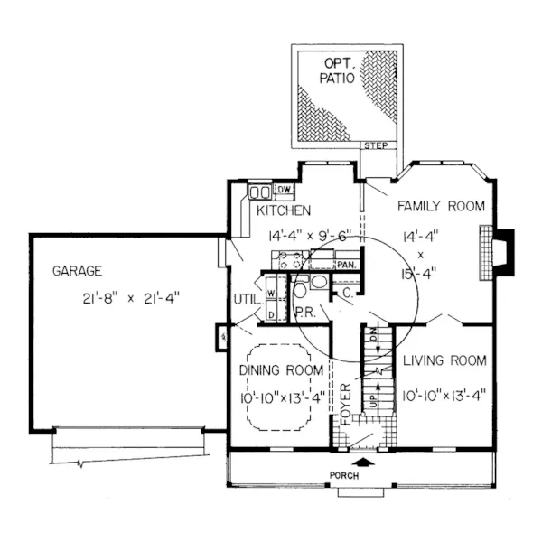 Traditional House Plan First Floor - Laura Hill Country Home 038D-0089 - Shop House Plans and More