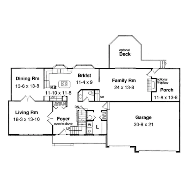 European House Plan First Floor - Michaela English Tudor Home 038D-0090 - Shop House Plans and More