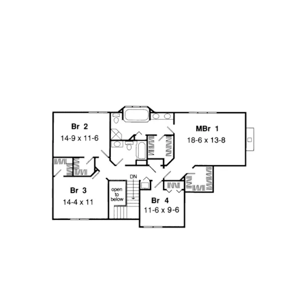 European House Plan Second Floor - Michaela English Tudor Home 038D-0090 - Shop House Plans and More