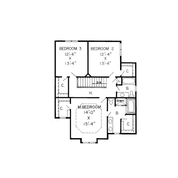 Farmhouse Plan Second Floor - Favazza Falls Neoclassical Home 038D-0091 - Search House Plans and More