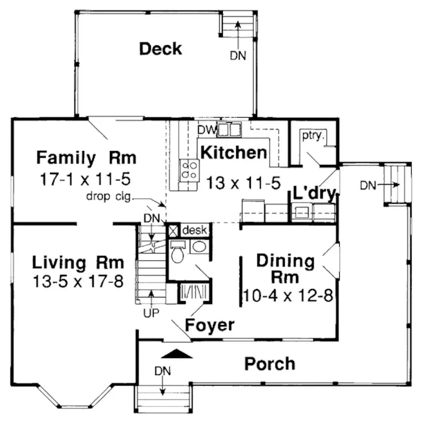 Country House Plan First Floor - Northport Farmhouse 038D-0092 - Shop House Plans and More