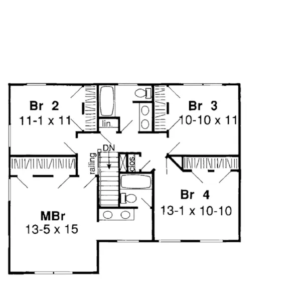 Country House Plan Second Floor - Northport Farmhouse 038D-0092 - Shop House Plans and More