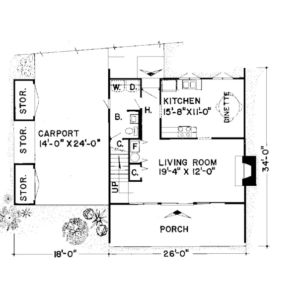 Mountain House Plan First Floor - Adonia Contemporary Home 038D-0095 - Search House Plans and More