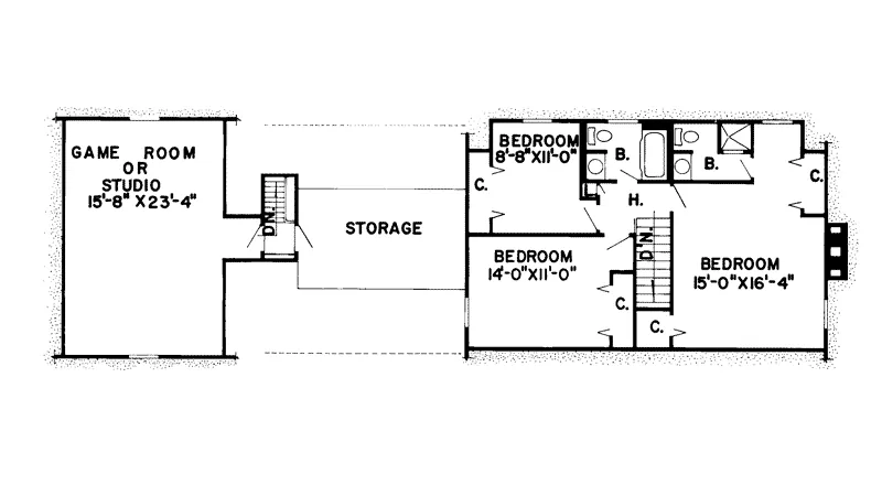 European House Plan Second Floor - Albert Farm Country Home 038D-0097 - Search House Plans and More