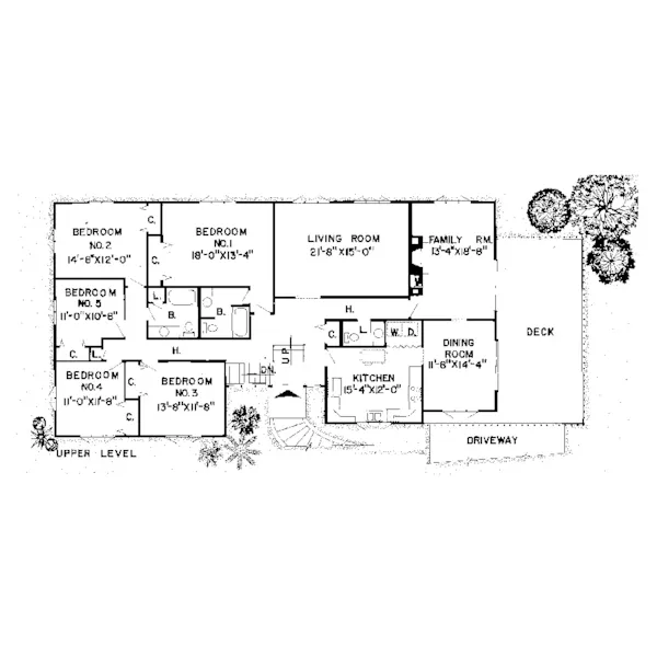 Luxury House Plan First Floor - Ciboney Cove Ranch Home 038D-0098 - Search House Plans and More