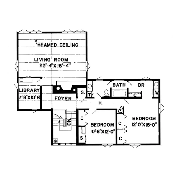 Mountain House Plan Second Floor - Radley Road Modern Rustic Home 038D-0107 - Shop House Plans and More