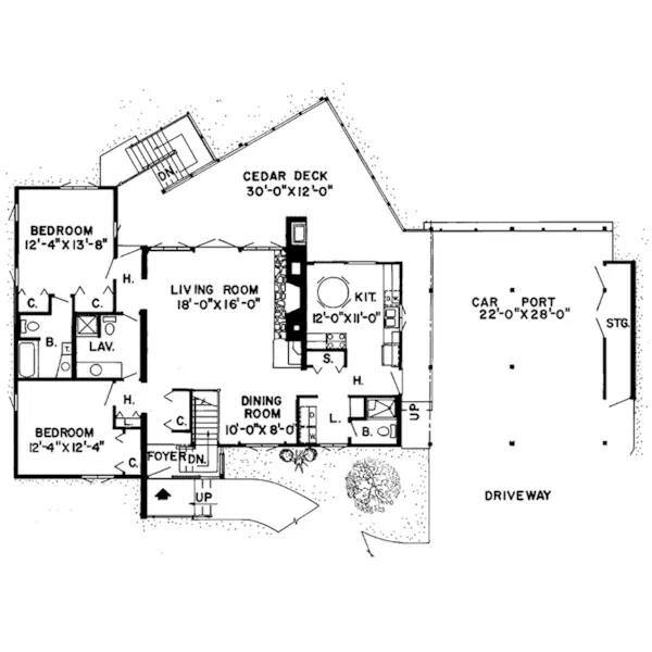 Mountain House Plan First Floor - Noonan Point Rustic Modern Home 038D-0115 - Shop House Plans and More