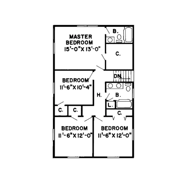 Traditional House Plan Second Floor - Thedosia Way Prairie Style Home 038D-0117 - Shop House Plans and More