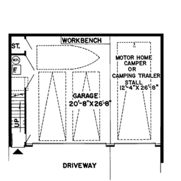 Mountain House Plan Lower Level Floor - Mountaintop Rustic Home 038D-0121 - Shop House Plans and More