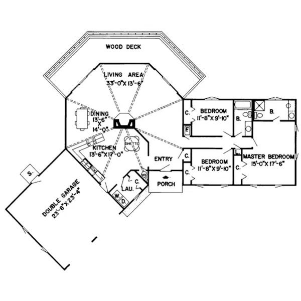 Contemporary House Plan First Floor - Thoroughbred Contemporary Home 038D-0126 - Shop House Plans and More