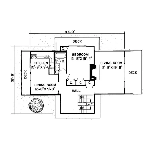 Rustic House Plan Second Floor - Matson Mill Contemporary Home 038D-0128 - Shop House Plans and More