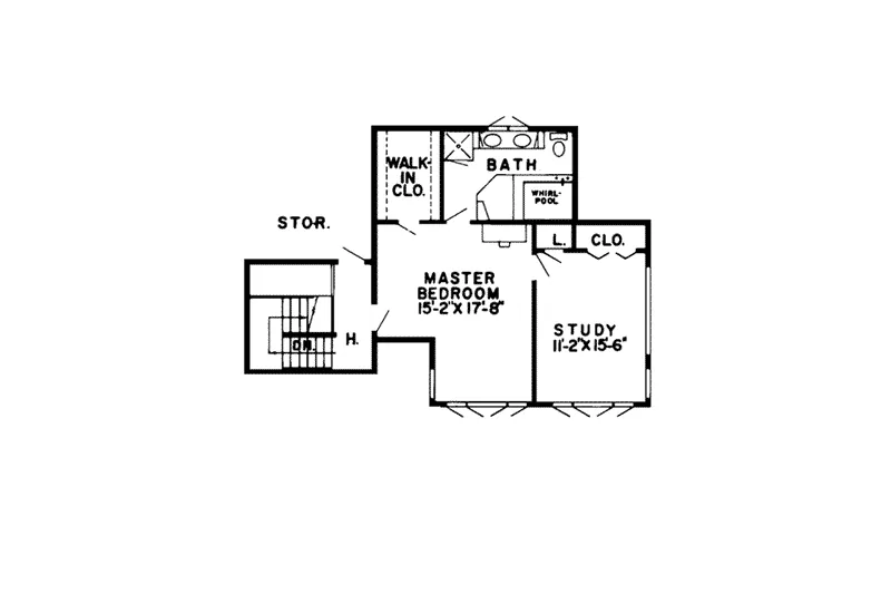 Tudor House Plan Second Floor - Queensboro Tudor Style Home 038D-0131 - Shop House Plans and More